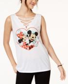 Hybrid Juniors' Disney Mickey & Minnie Mouse Graphic Tank Top