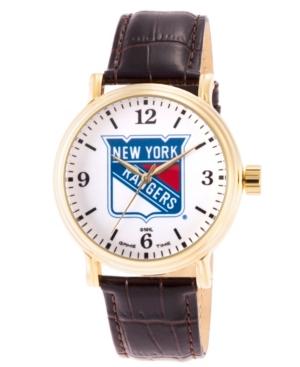 Gametime Nhl New York Rangers Men's Shiny Gold Vintage Alloy Watch