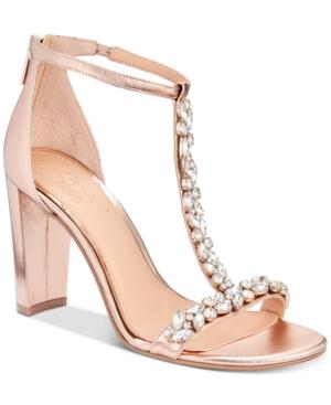 Jewel Badgley Mischka Morley Embellished Evening Sandals Women's Shoes