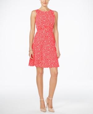 Jessica Howard Petite Polka-dot Fit & Flare Dress