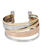 Bcbgeneration Tri-tone Multi Bar Row Cuff Bracelet