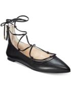 Inc International Concepts Zadde Lace-up Pointed-toe Flats, Only At Macy's Women's Shoes