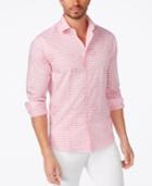 Tallia Men's Slim-fit Pink Floral Jacquard Dress Shirt