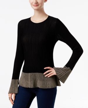 Inc International Concepts Flounce-hem Sweater, Only At Macy's