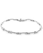 Diamond Link Bracelet (1/10 Ct. T.w.) In Sterling Silver