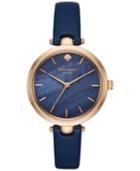Kate Spade New York Women's Holland Blue Leather Strap Watch 34mm Ksw1157