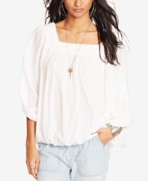 Denim & Supply Ralph Lauren Lace-trim Gauze Top