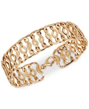 Openwork Fancy Link Chain Bracelet In 14k Gold