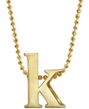 Alex Woo Initial K Pendant Necklace In 14k Gold