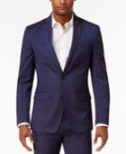 Sean John Men's Classic-fit Blue Solid Suit Jacket