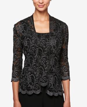 Alex Evenings Glitter Lace Jacket & Shell