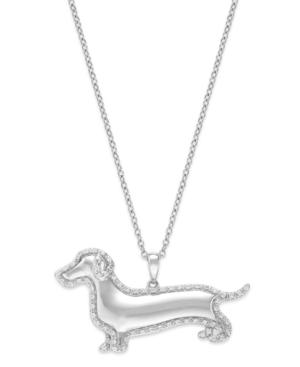 Aspca Tender Voices Diamond Dachshund Pendant In Sterling Silver (1/4 Ct. T.w.)
