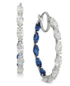 Danori Silver-tone Crystal Hoop Earrings, Created For Macy's