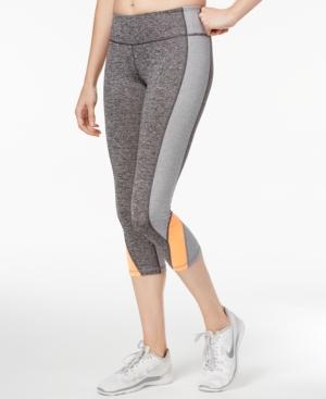 Ideology Heathered Colorblocked Cropped Leggings, Only At Macy's