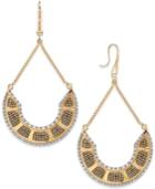 Sis By Simone I Smith Diamond Accent Horseshoe Drop Earrings In 18k Gold Over Sterling Silver