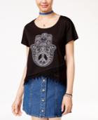 Hybrid Juniors' Hamsa Graphic T-shirt