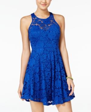 Material Girl Lace Racerback Fit & Flare Dress, Only At Macy's