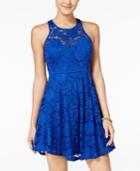 Material Girl Lace Racerback Fit & Flare Dress, Only At Macy's