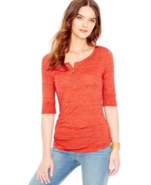 Levi's Marled Short-sleeve Henley Top