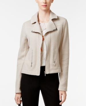Alfani Petite Textured Moto Jacket, Only At Macy's