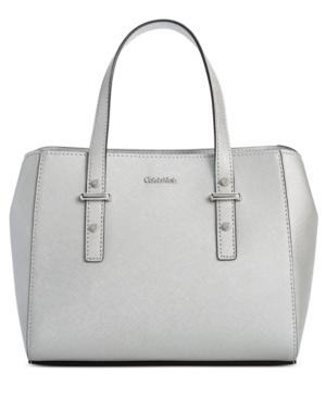 Calvin Klein Small Saffiano Leather Crossbody Satchel