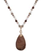 Lonna & Lilly Gold-tone Bead & Stone 32 Pendant Necklace
