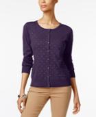 Karen Scott Petite Embellished Cardigan, Created For Macy's
