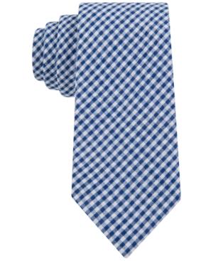 Tommy Hilfiger Men's Woven Micro-gingham Skinny Tie