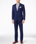 Kenneth Cole Reaction Men's Bright Blue Sharkskin Slim-fit Suit