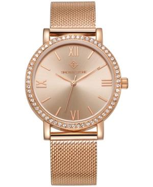 Womens Indio Minimalist Crystal Accented Mesh Bracelet Watch
