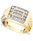 Men's 14k Gold Ring, Diamond (1 Ct. T.w.)