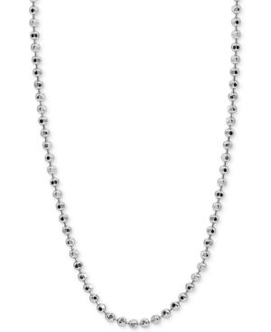 Giani Bernini 20 Beaded Chain Necklace In Sterling Silver, Created For Macy's