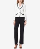 Tahari Asl Shawl-collar Colorblocked Pantsuit