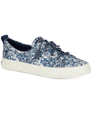 Sperry Women's Crest Vibe Libery Floral-print Memory-foam Fashion Sneakers Women's Shoes