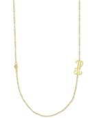 Diamond Accent Initial Pendant In 18k Gold-plated Sterling Silver