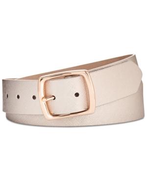 Inc International Concepts Textured Shine Belt, Created For Macy's