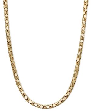 14k Gold Necklace, 20 Diamond Cut Popcorn Chain