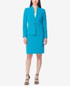 Tahari Asl Swivel-button Skirt Suit