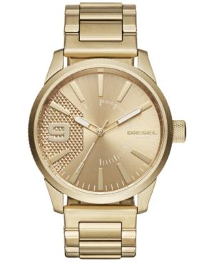 Diesel Men's Rasp Gold-tone Stainless Steel Bracelet Watch 46x53mm Dz1761