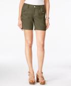 Inc International Concepts Linen Curvy-fit Shorts, Only At Macy's