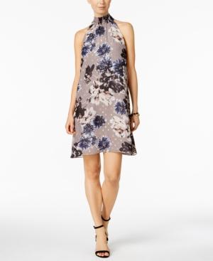 Ivanka Trump Floral-print Trapeze Dress