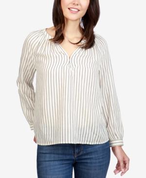 Lucky Brand Cotton Striped Split-neck Shirt