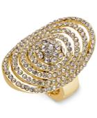 Inc International Concepts Gold-tone Pave Spiral Statement Stretch Ring, Only At Macy's