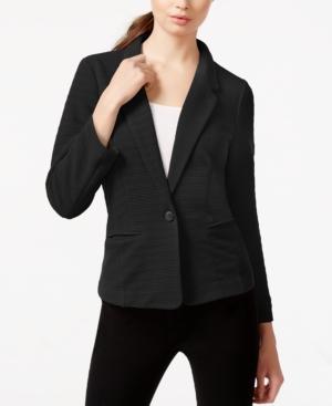 Kensie Long-sleeve Ribbed Blazer