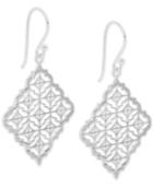 Giani Bernini Filigree Square Drop Earrings In Sterling Silver, Created For Macy's