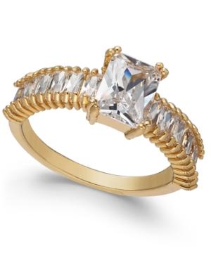 Charter Club Gold-tone Crystal Baguette Band Ring, Created For Macy's