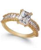 Charter Club Gold-tone Crystal Baguette Band Ring, Created For Macy's