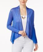 Lucky Brand Mixed-media Open-front Cardigan
