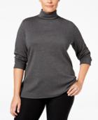 Charter Club Plus Size Turtleneck Top, Only At Macy's