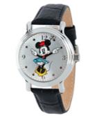 Disney Minnie Mouse Men's Shiny Silver Vintage Alloy Watch